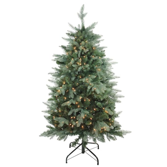 4.5Ft Pre-Lit Real Touch™️ Washington Frasier Fir Artificial Christmas Tree, Clear Lights By Northlight in Green | 4.5 ft | Michaels®